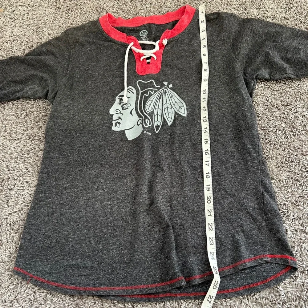 Kids Chicago‎ Blackhawks Lace Up Short Sleeve T Shirt XL XG TG 16 18
